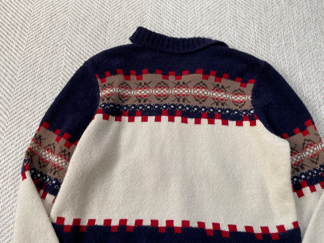 빈티지 노르딕 스웨이드 트림 니트  J03496 상품이미지9