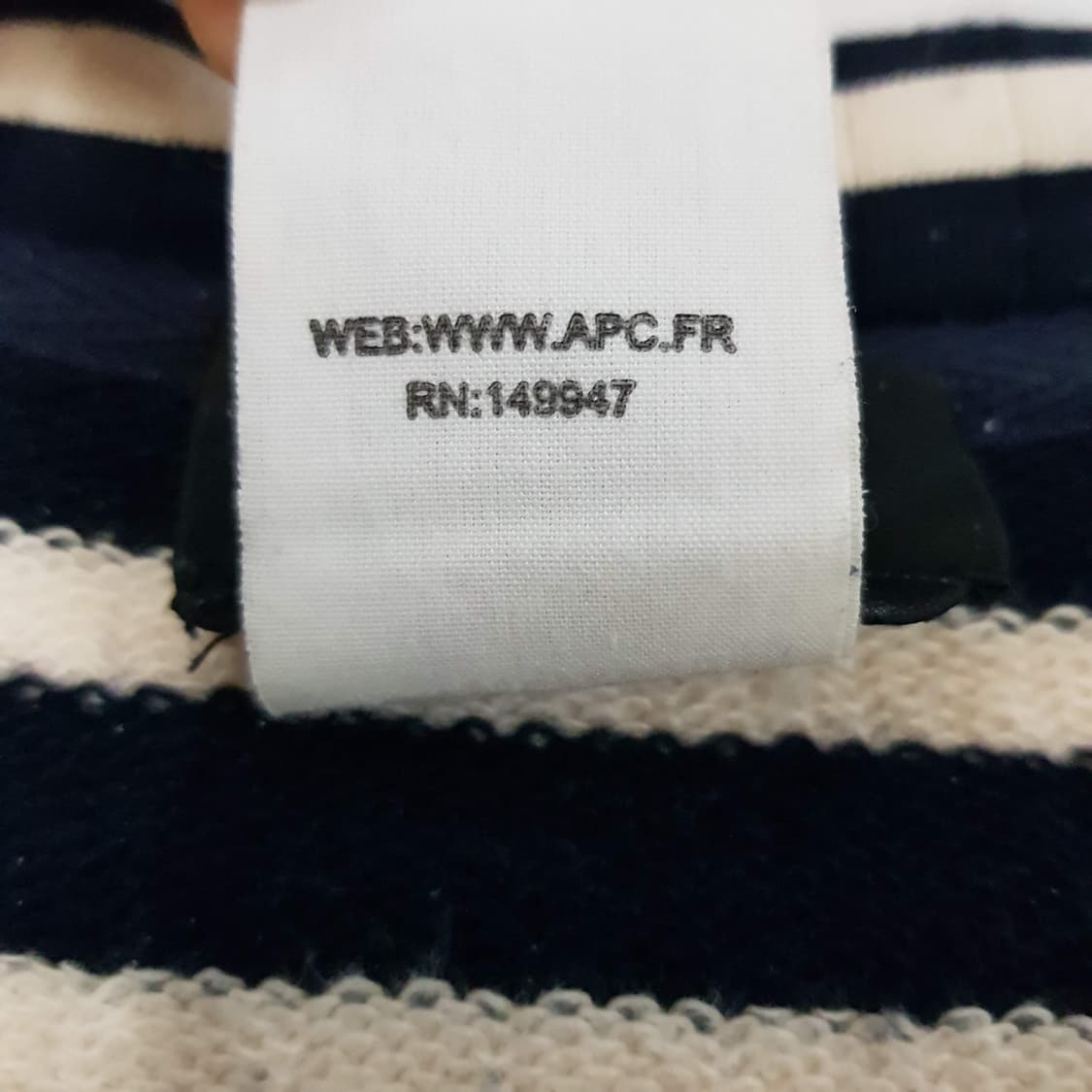 A.P.C. 네이비 스트라이프 긴팔니트 L 상품이미지5