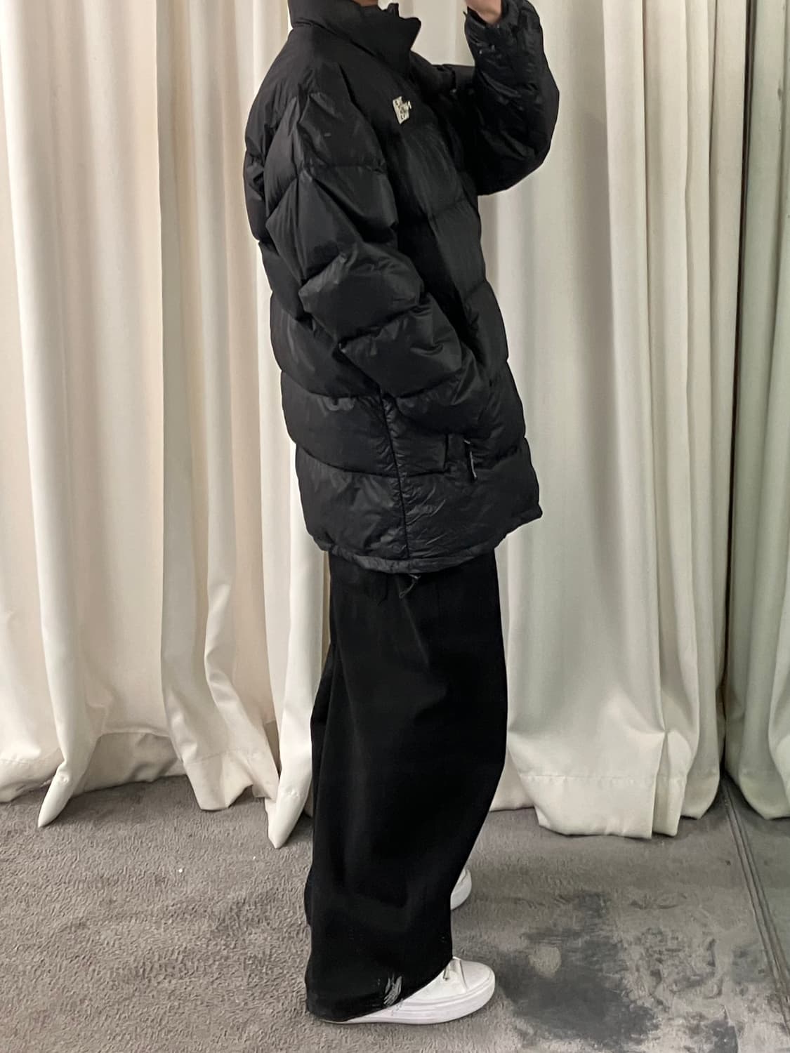 노스페이스 700 블랙 눕시 푸퍼 구스다운 롱패딩 L 상품이미지8