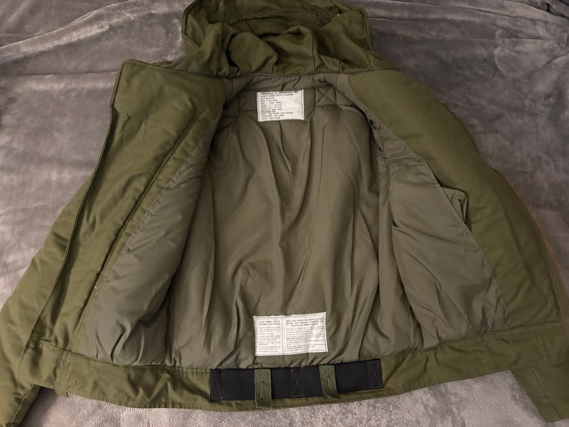 1985 캐나다군 AFV 탱커 자켓 스몰 롱 데드스탁 상품이미지4