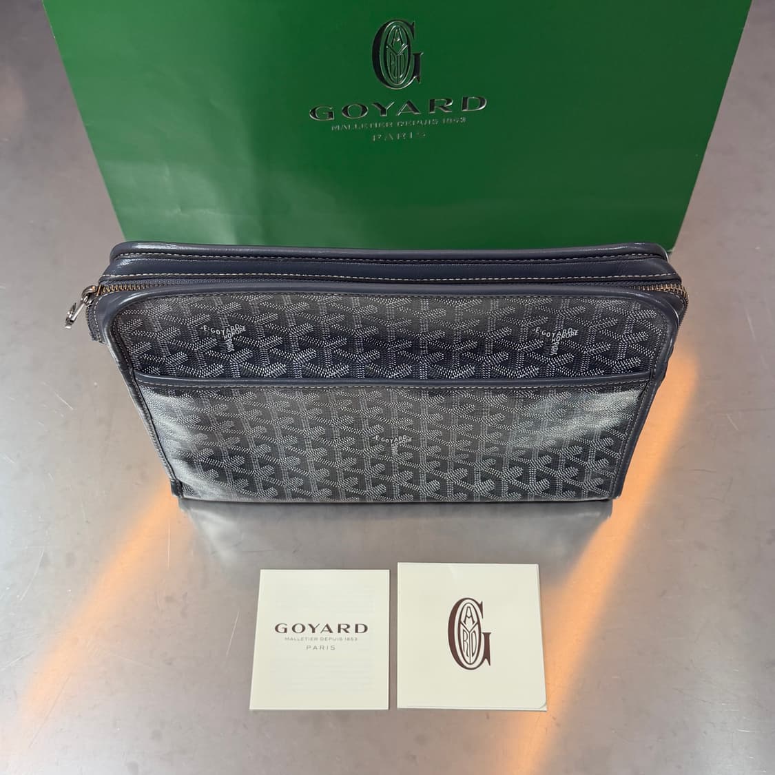 [리오브] 고야드 스페셜 그레이 쥬방스 GM 클러치 상품이미지1