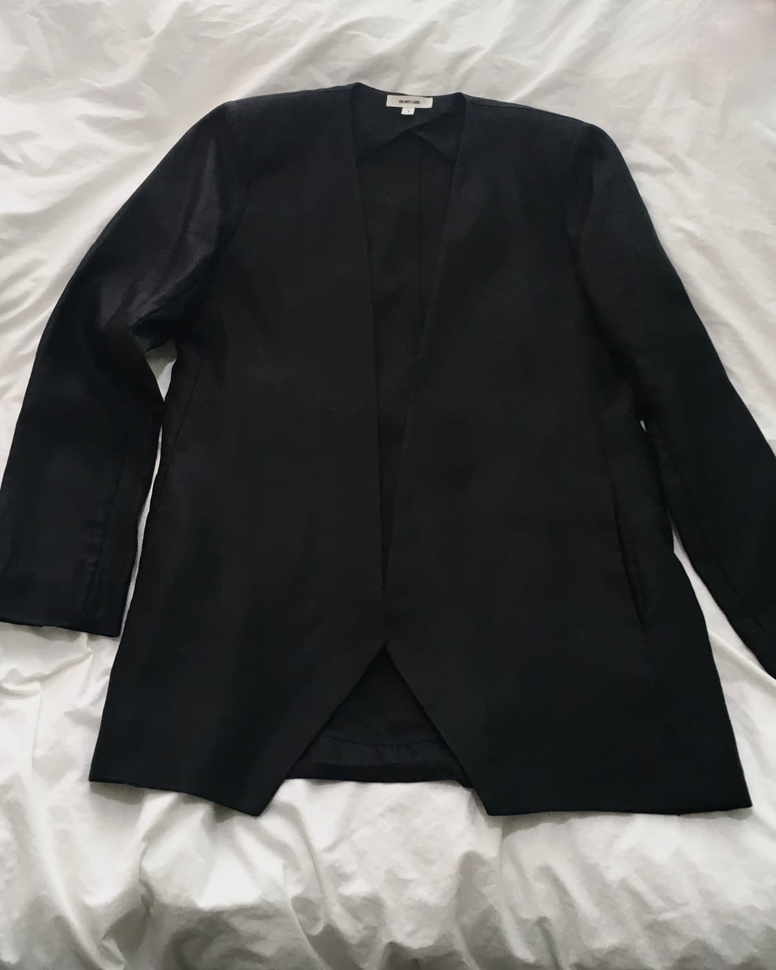 Helmut Lang linen-silk colla open blazer 상품이미지6