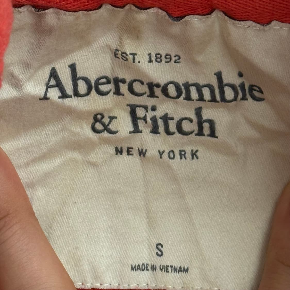 아베크롬비 레드 후드집업 (S) 상품이미지2