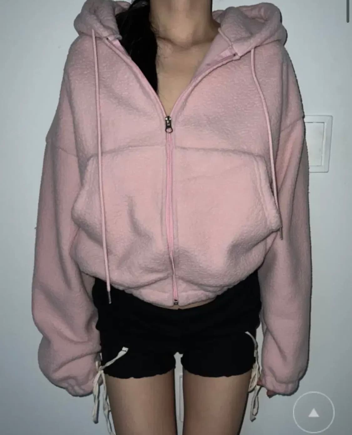 Tanger 크롭 후리스 핑크,그레이 상품이미지3