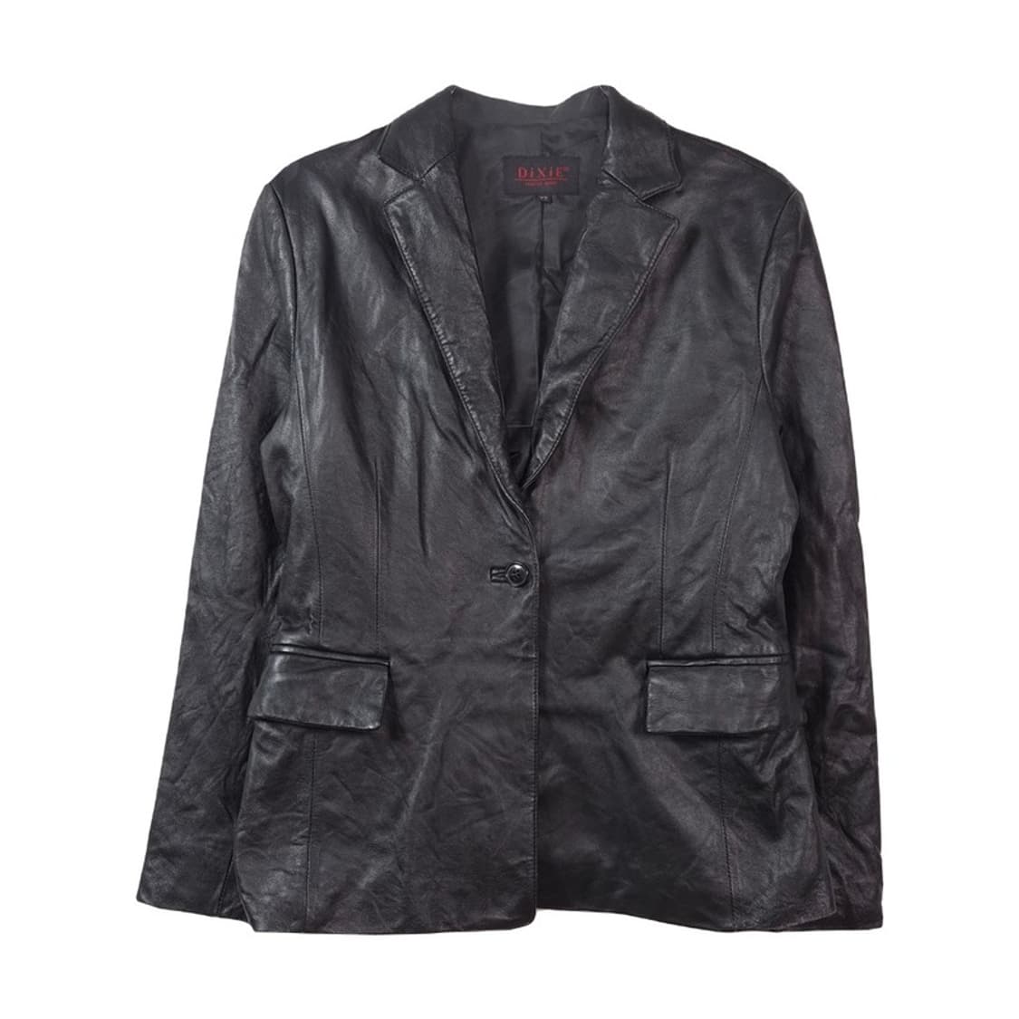 DIXIE 리얼 양피 레더 원버튼 블레이저 자켓 77 상품이미지1