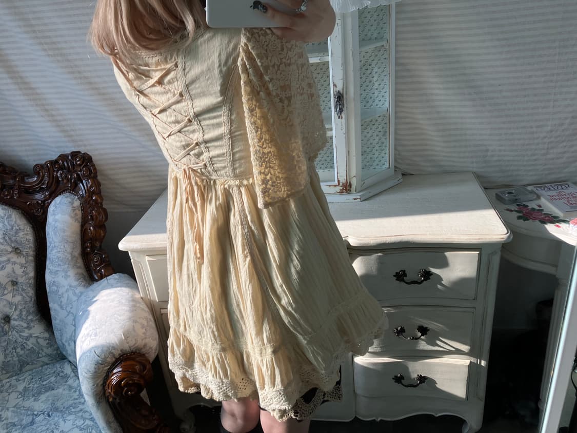 빈티지 앤틱 아일렛 레이스 블라우스 상품이미지3