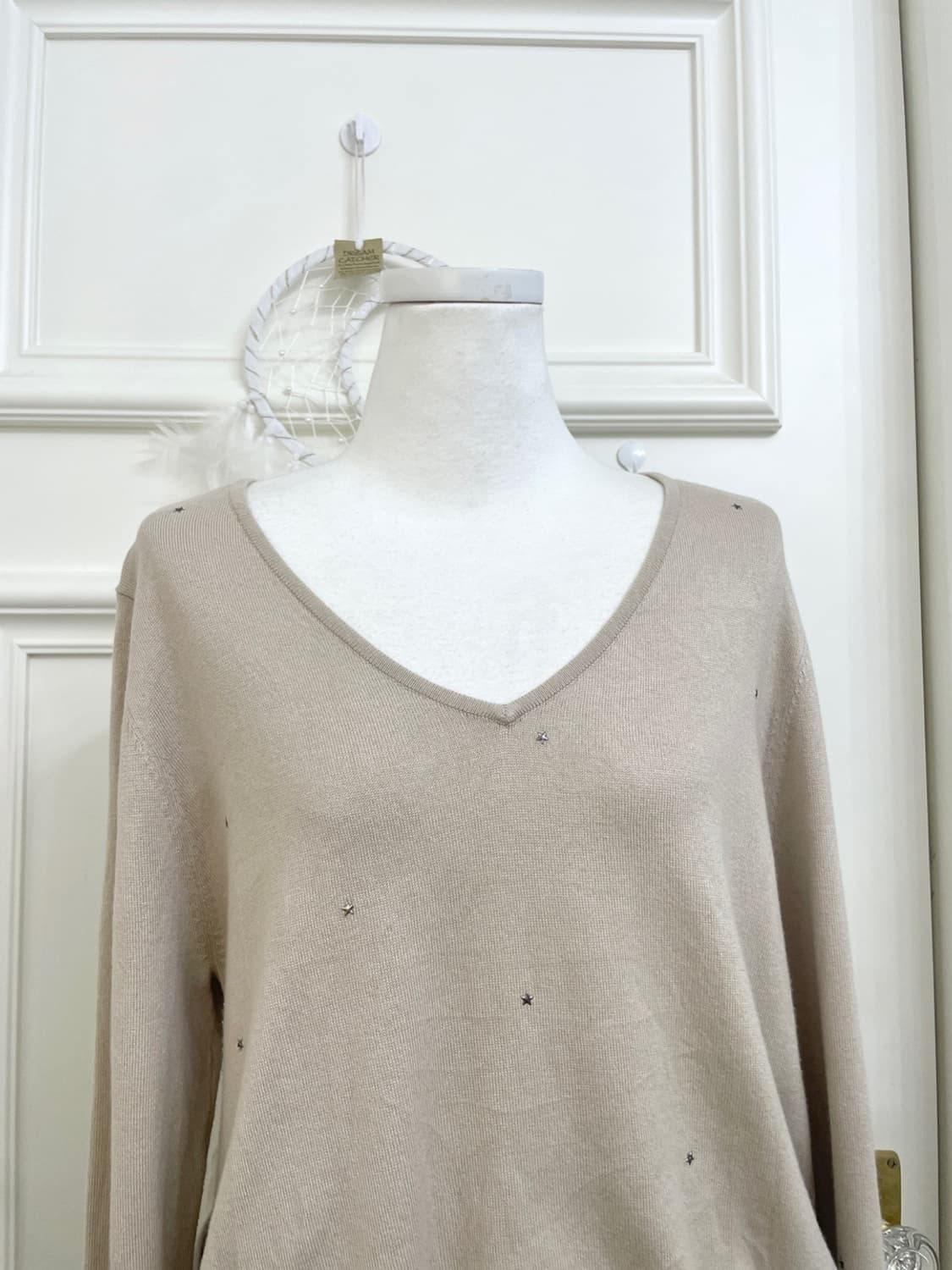 beige star point waist shirring knit opc 상품이미지7