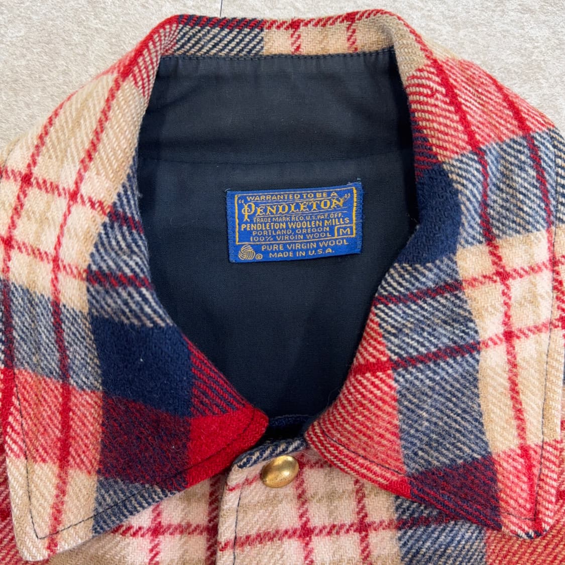 60s 펜들턴 울 체크 셔츠 자켓 상품이미지6