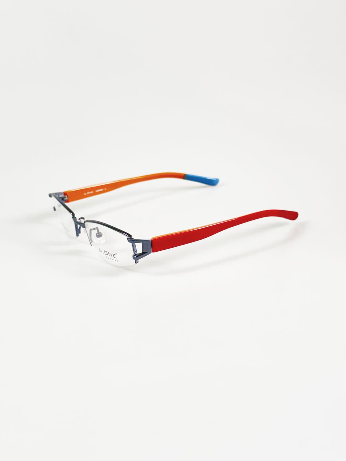 A.ONE 반무테 스퀘어 메탈 프레임 빈티지 안경 상품이미지3