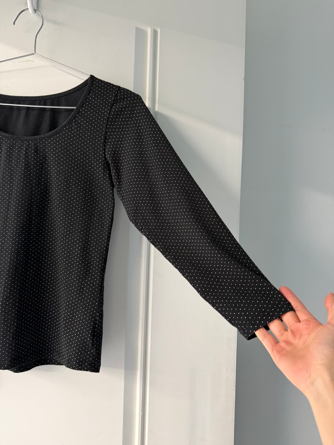 일본빈티지 도트 레이어드 롱슬리브 상품이미지6