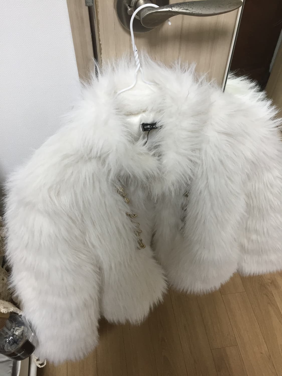 빈티지 화이트 퍼자켓 상품이미지1