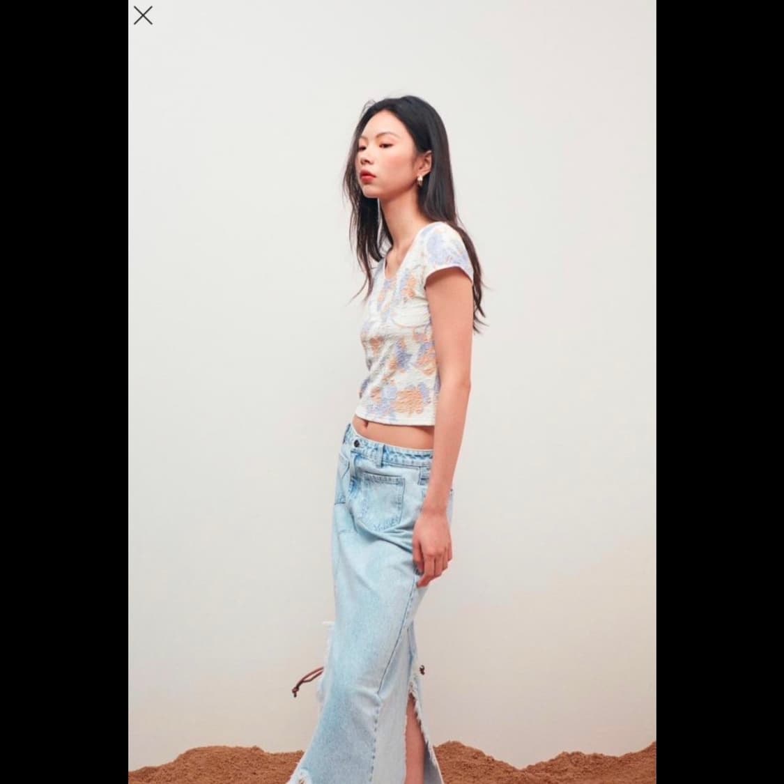 h&m 에이치앤엠 텍스처 저지 탑 (새상품) 상품이미지7