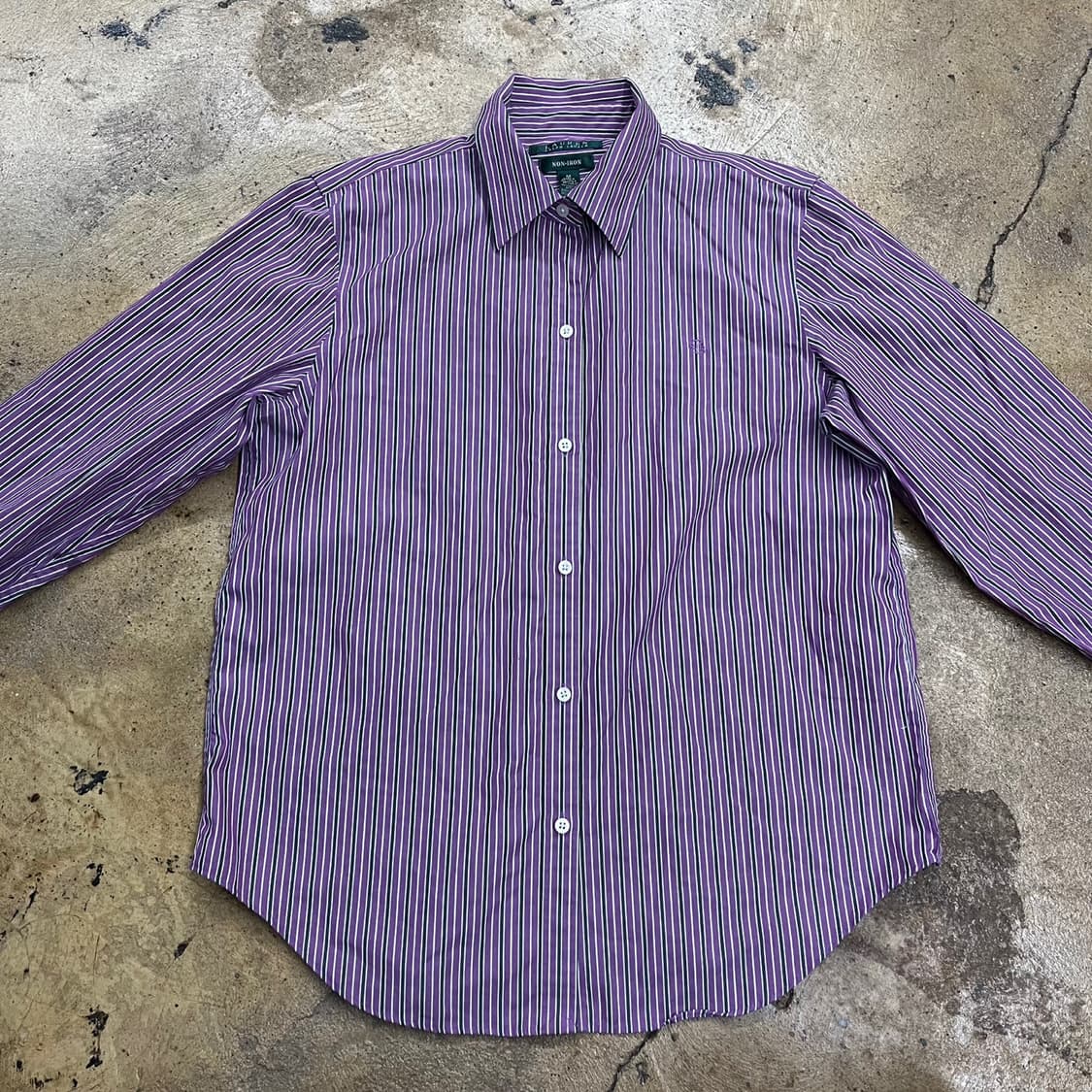 [정품/M] 폴로 랄프로렌 보라색 스트라이프 셔츠 b8 상품이미지3