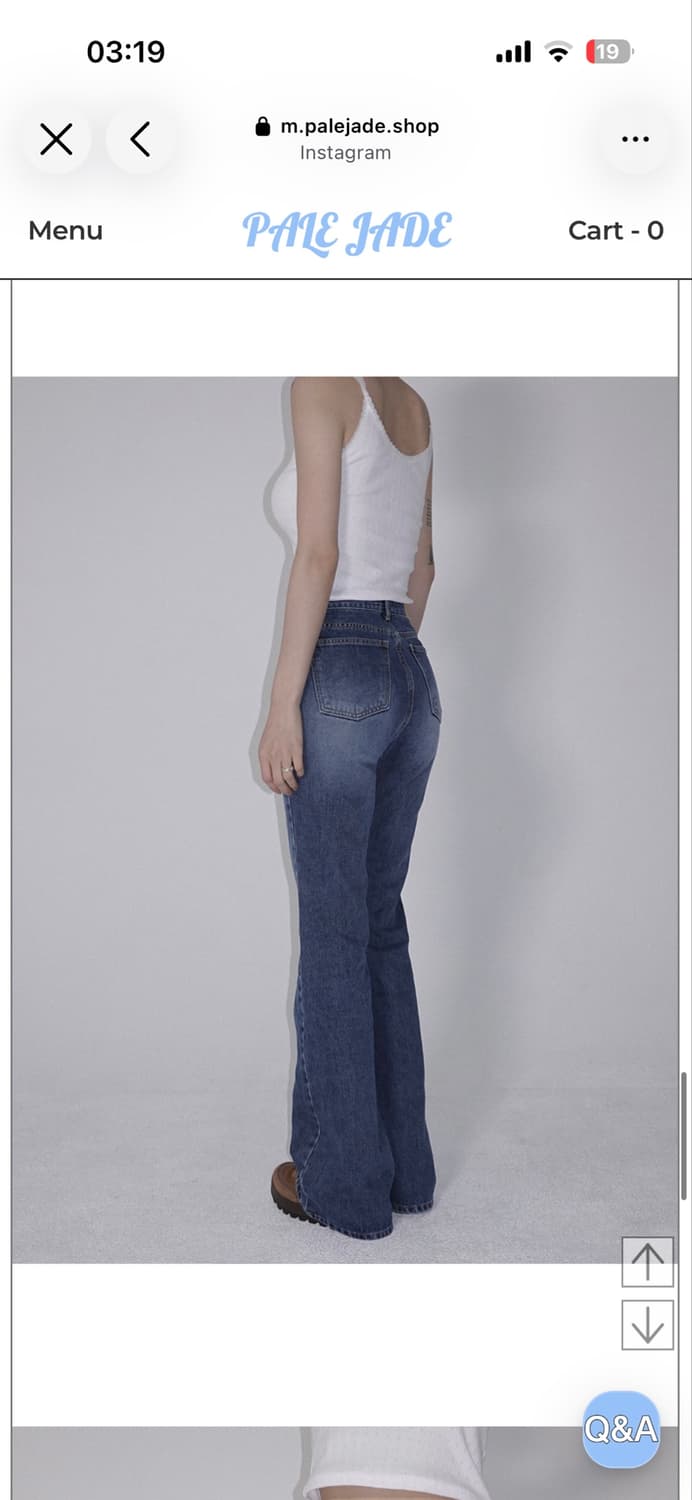 페일제이드 Midrise Bootcut Denim Jean-Blue 상품이미지4
