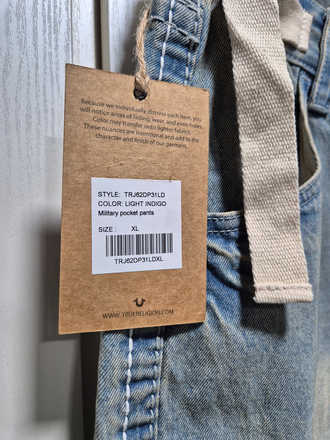 (타임세일)(새상품)트루릴리젼 워싱 데님 카고XL 상품이미지5