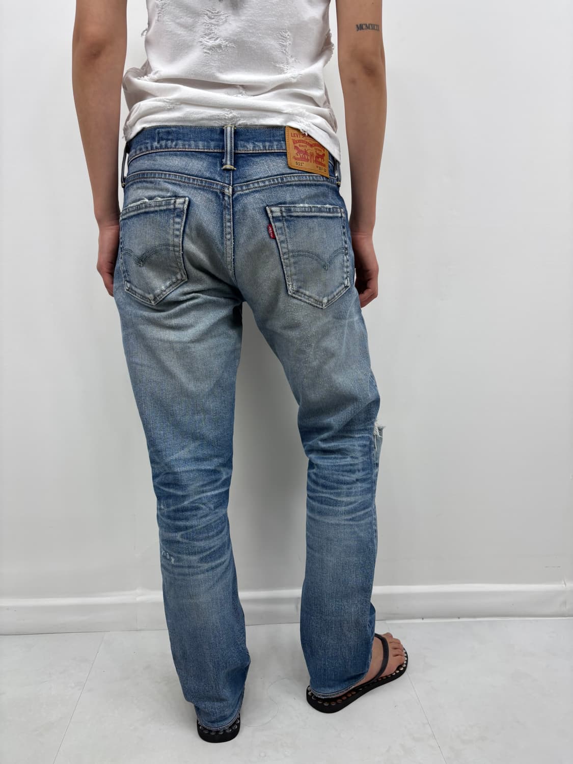 LEVIS 511 KNEE DISTRESSED 상품이미지4