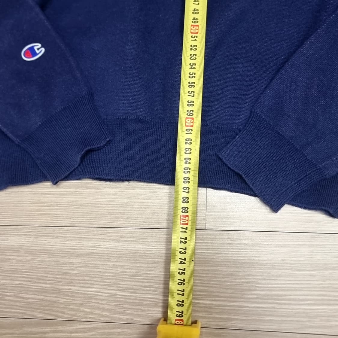 일본제 빈티지 챔피온 네이비 스트라이프 니트 스웨터(95-100) 상품이미지8