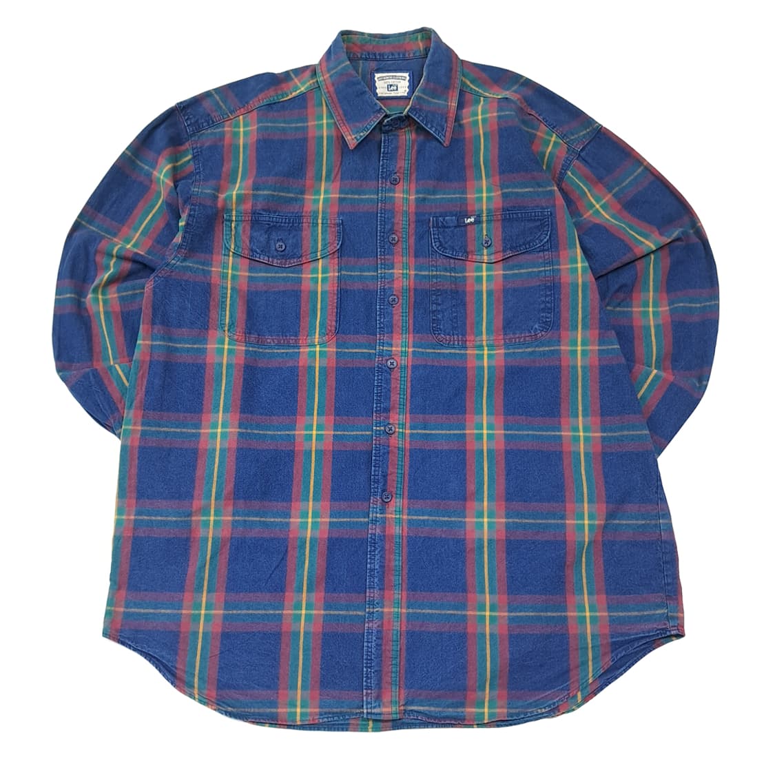 CL644 L 리 90s 미국판 인디고 샴브레이 체크 셔츠 남방 상품이미지1