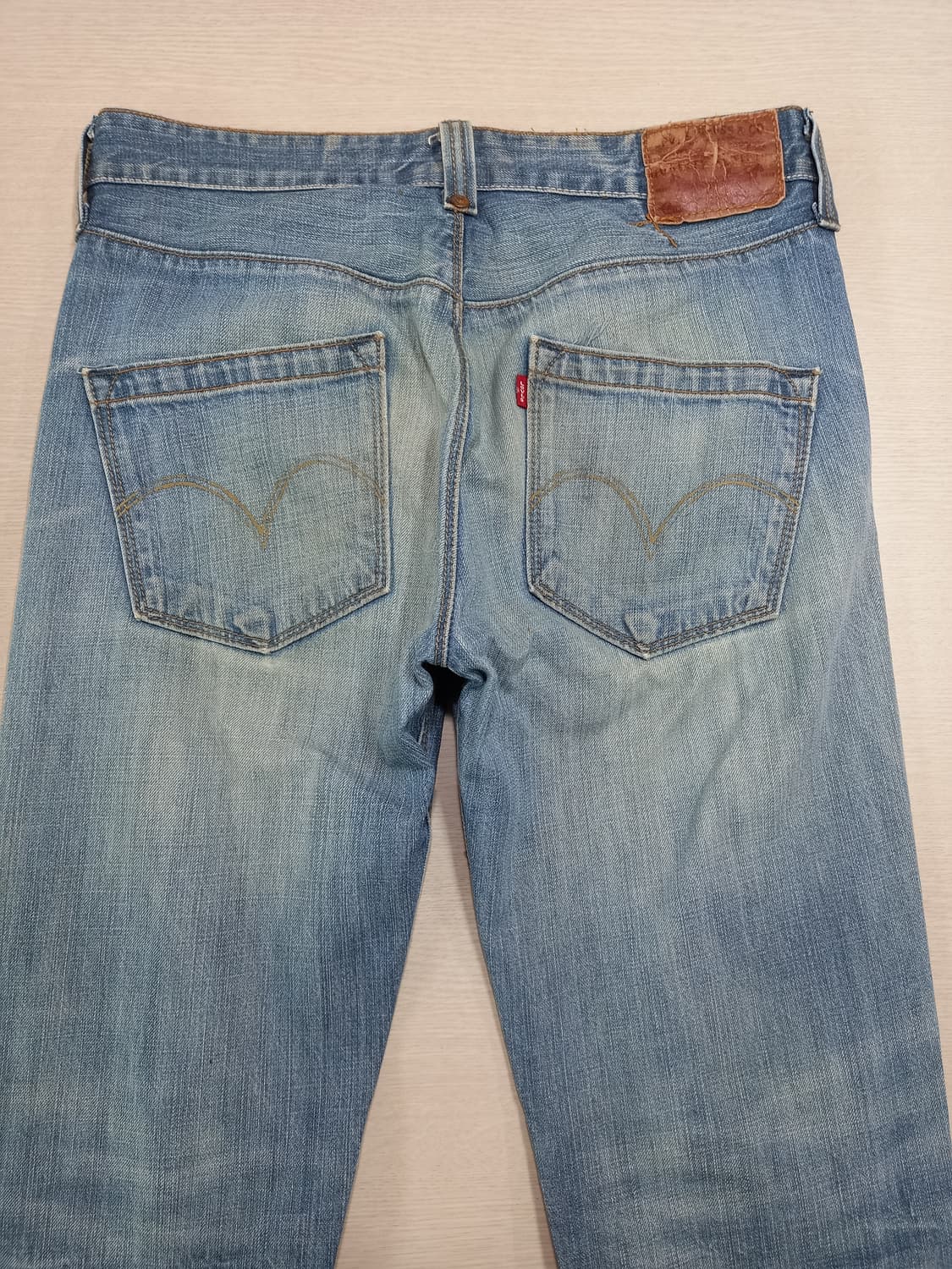 32 06's 리바이스521 워싱 일자진 연청 32-315 상품이미지4