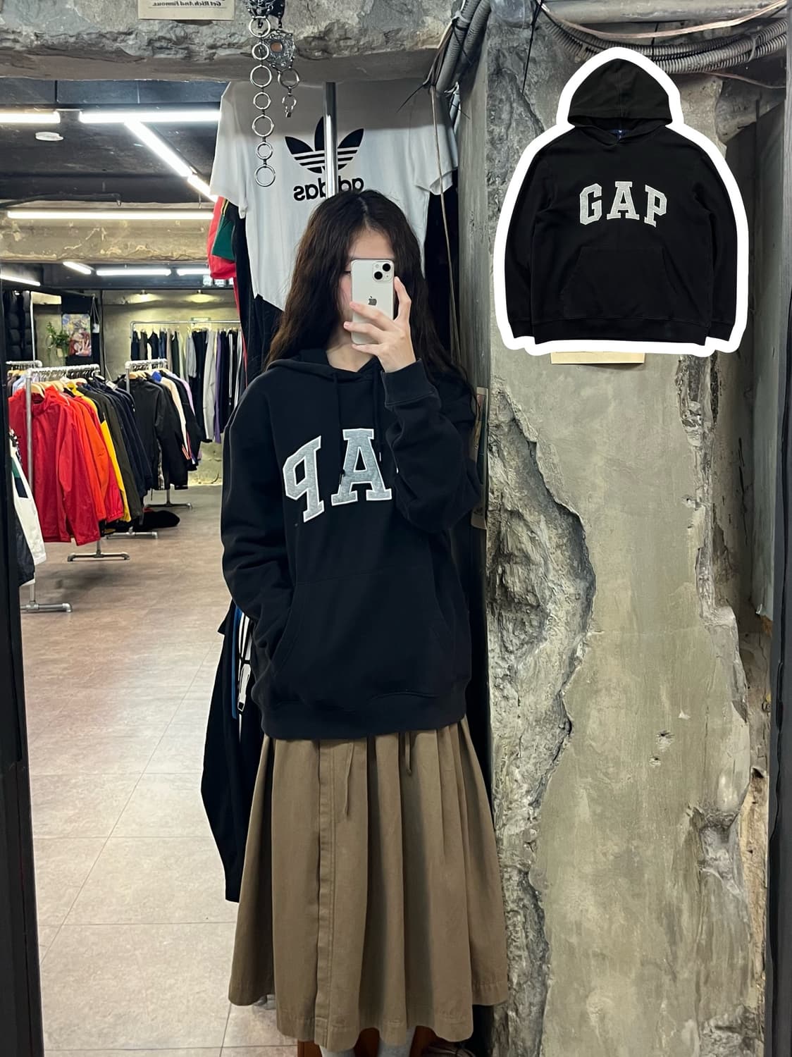 갭 후드티 블랙 L #csz2071 상품이미지1