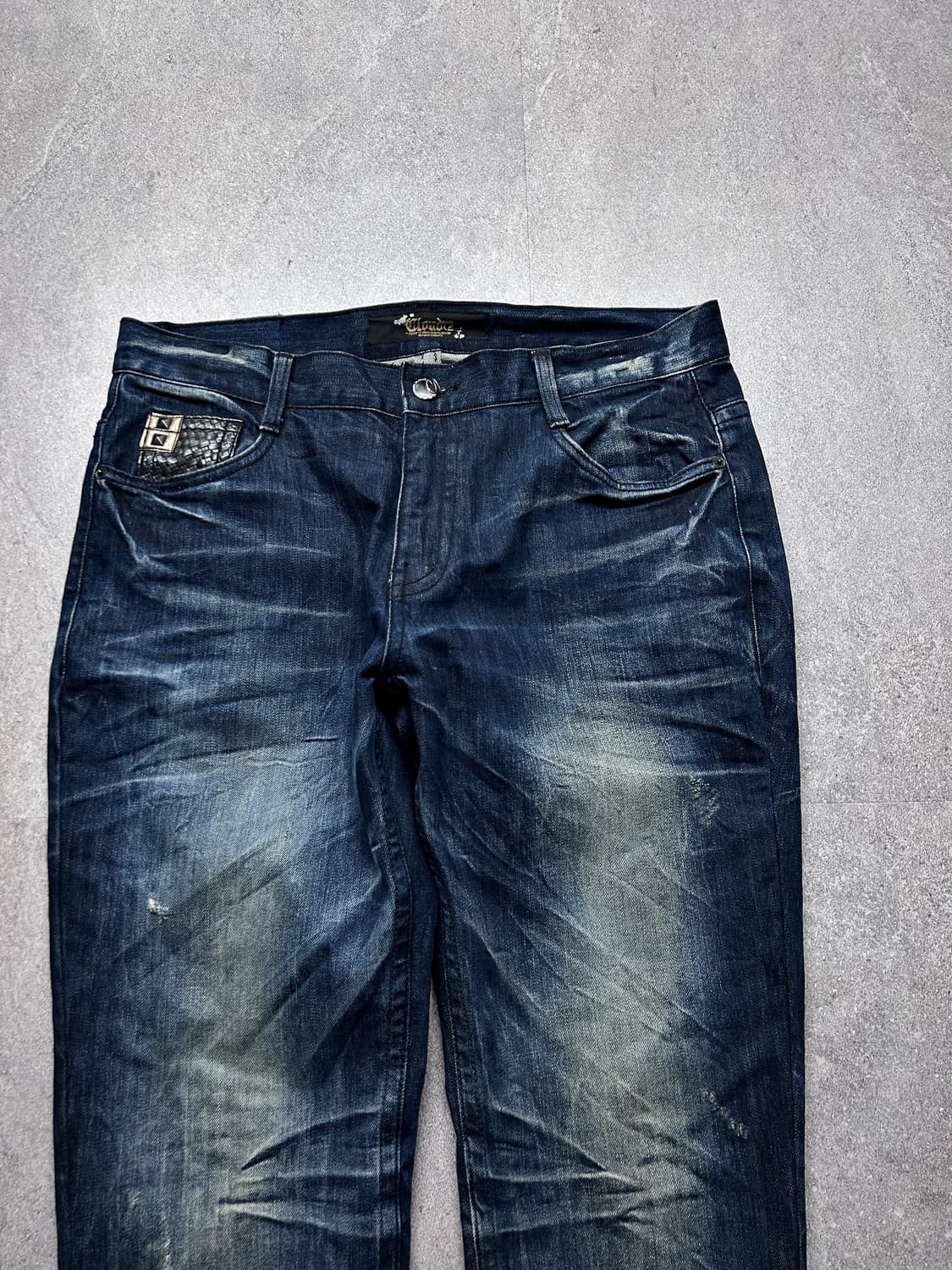 클라우드72 레더 플랩 포켓 데님 팬츠 상품이미지5