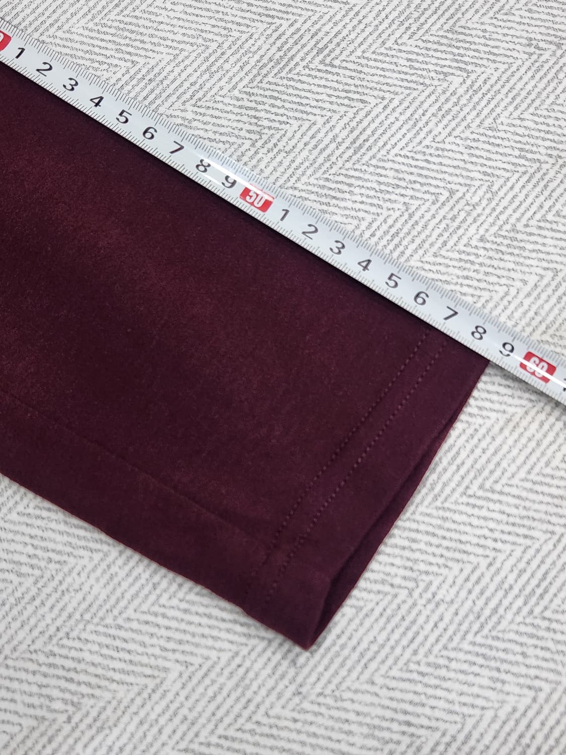 [77] 지오송지오 버건디 플레어 긴팔 티셔츠 여성 95 (77) 상품이미지8