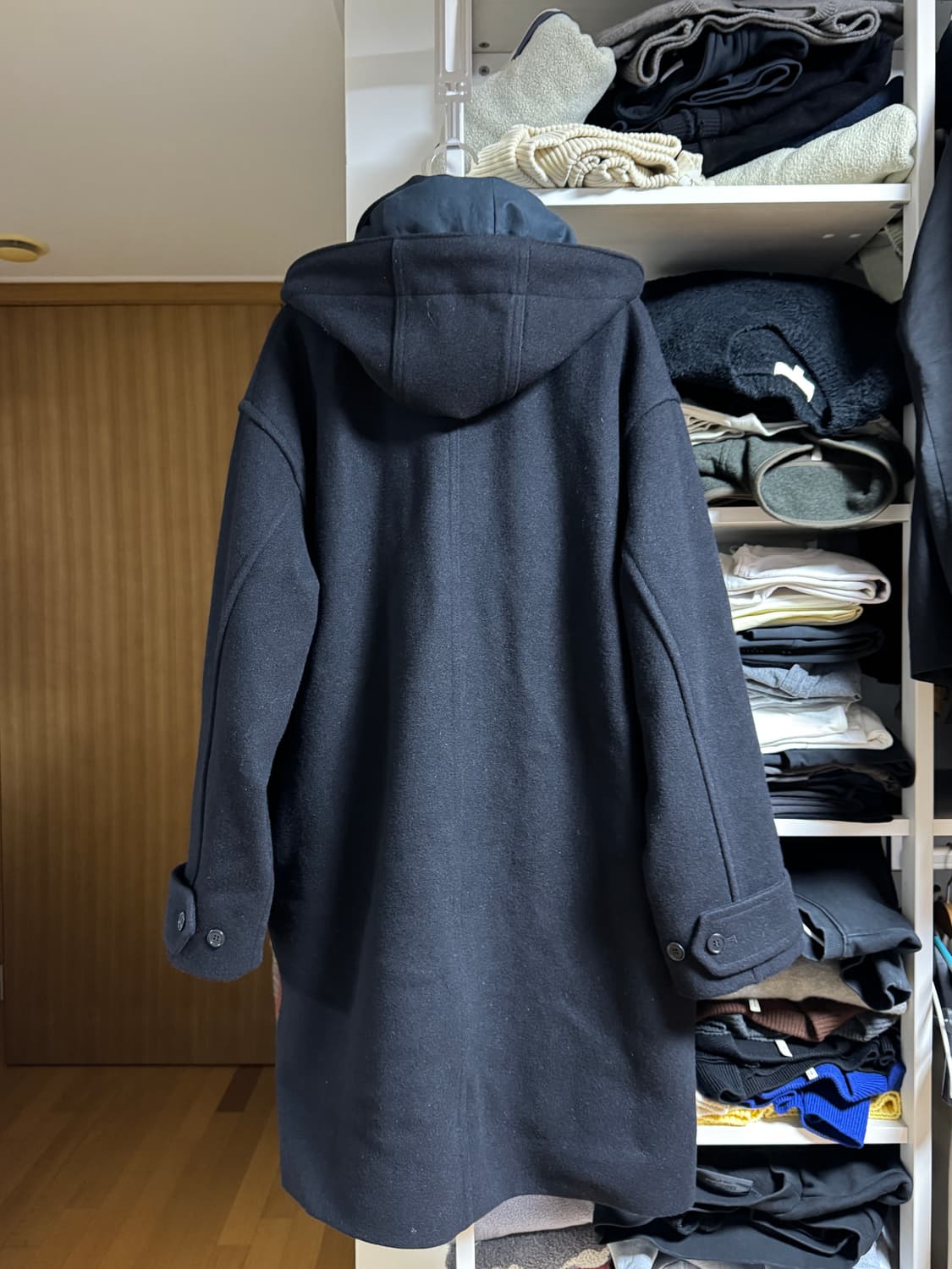 MHL. by Margaret Howell 울 멜튼 후드 코트 상품이미지3