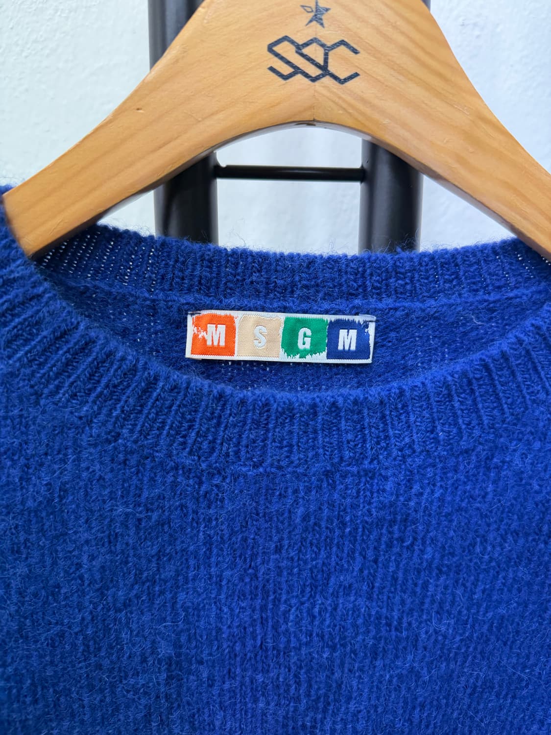 정품) MSGM 블루 니트 스웨터 M 상품이미지5