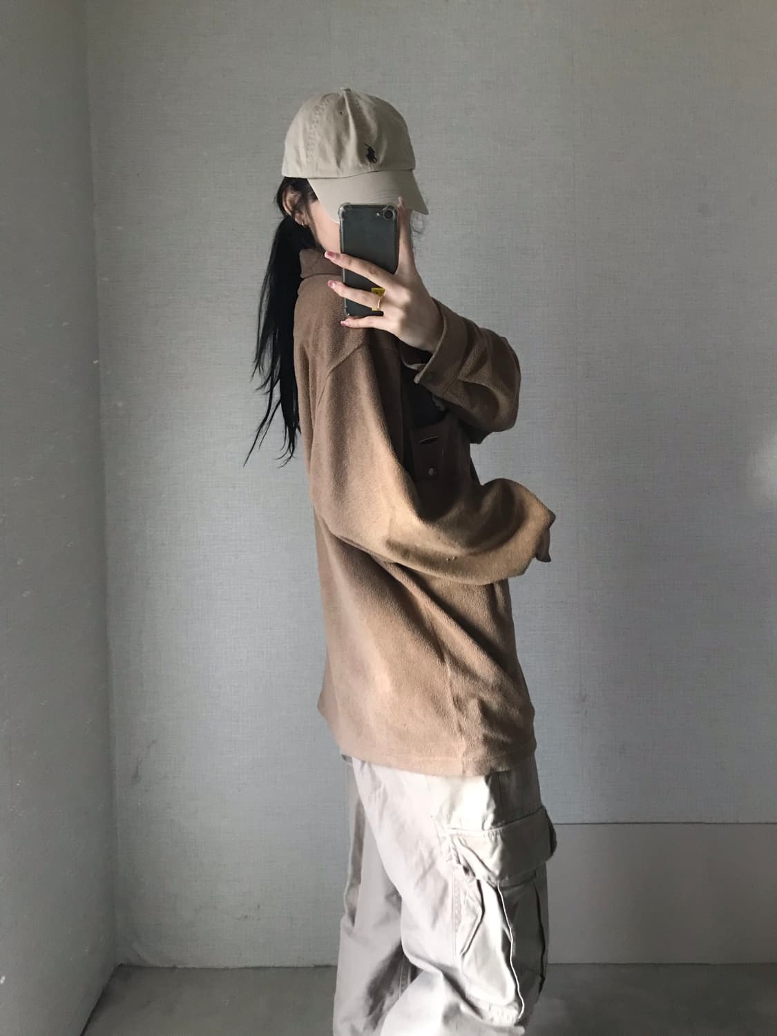 디즈니 브라운 패치 후리스 상품이미지3