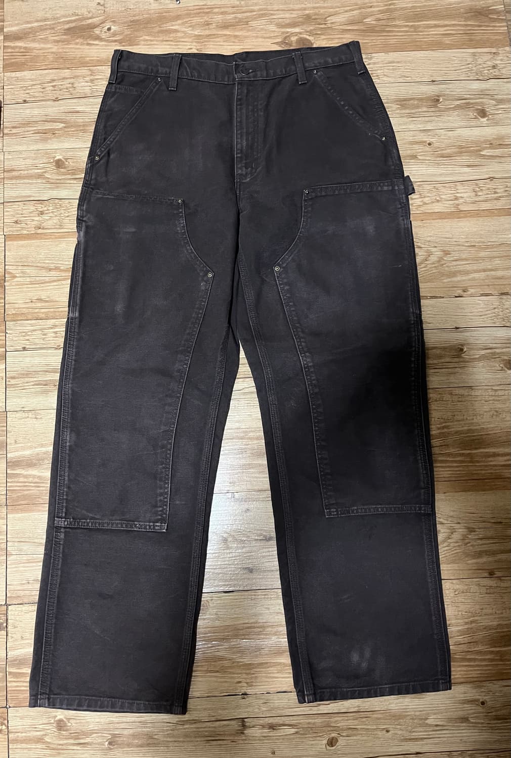 (34x32)칼하트 더블니 브라운 데님 팬츠 상품이미지1