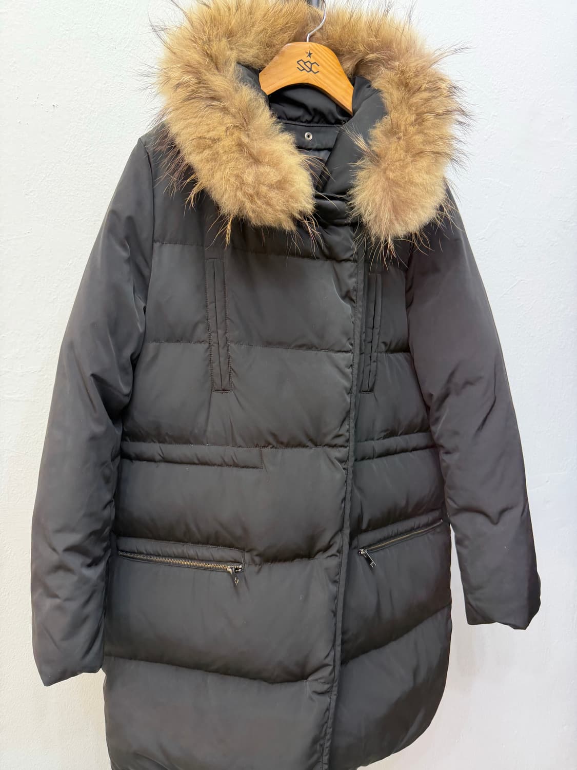 정품) 마쥬 블랙 라쿤 퍼 패딩 2 상품이미지2