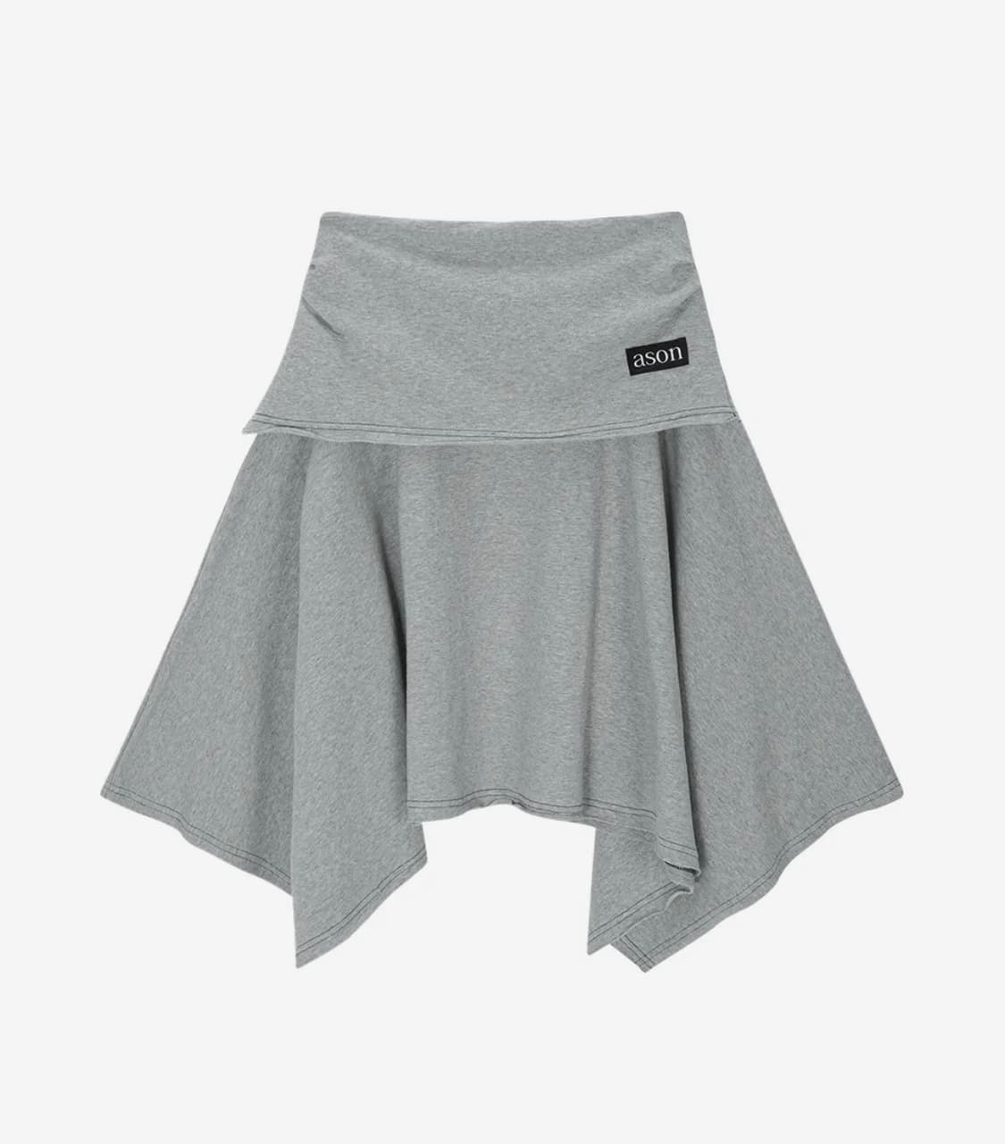 애즈온 LENA UNBALANCE SKIRT / GRAY 상품이미지1