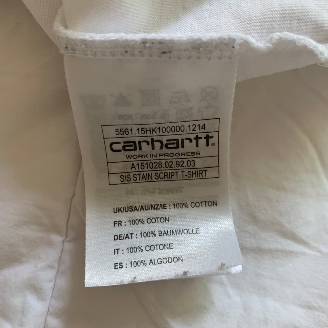 칼하트 S/S STAIN SCRIPT 레터링 프린트 반팔티 상품이미지8
