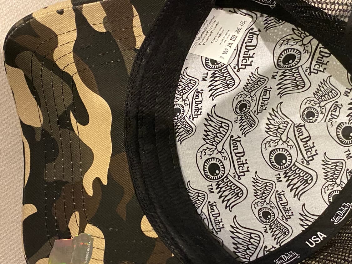 Von Dutch camo reverse mesh cap new os 상품이미지4