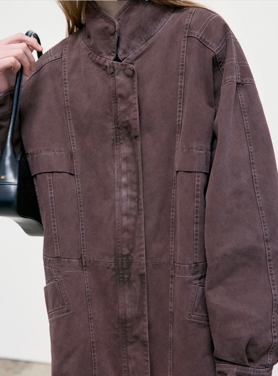 로우클래식 피그먼트 워시드 스티치 하프 자켓 상품이미지3