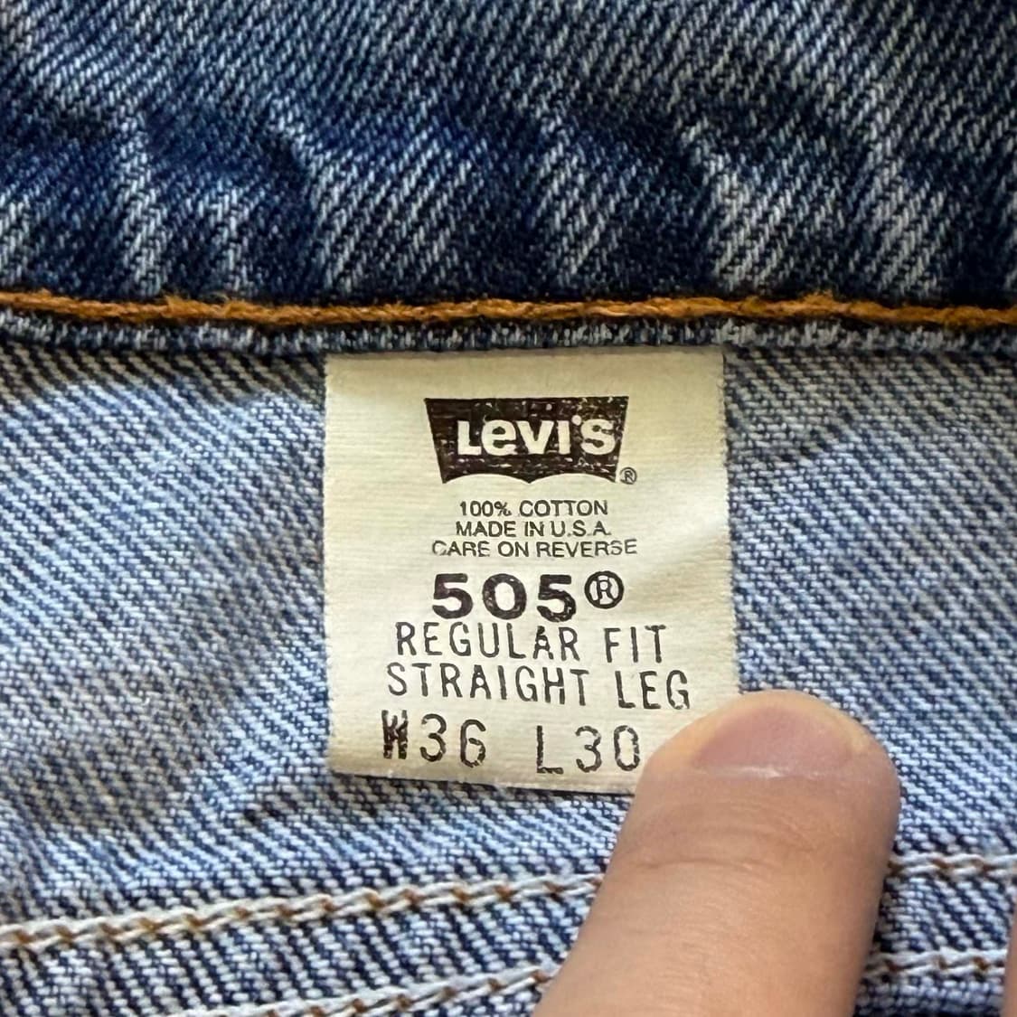 90s 리바이스 505 데님팬츠 W36 L30 상품이미지6