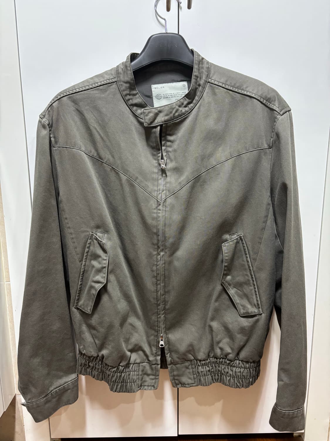 [5(105)]벨리에 세리프 해링턴 자켓 올리브 상품이미지3