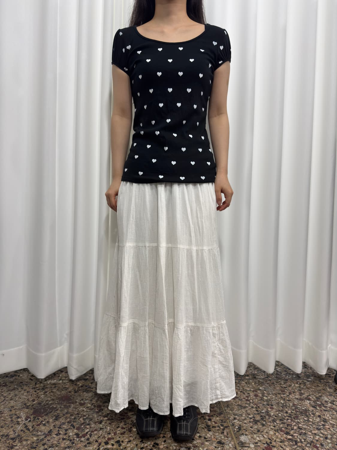 heart printing top 상품이미지3