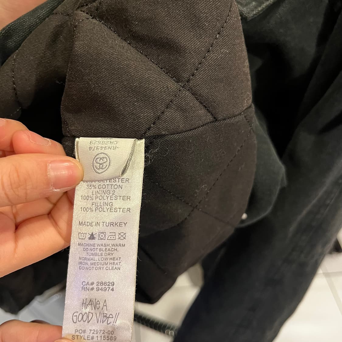 스투시 워시드 캔버스 샵 워크자켓 블랙 상품이미지8