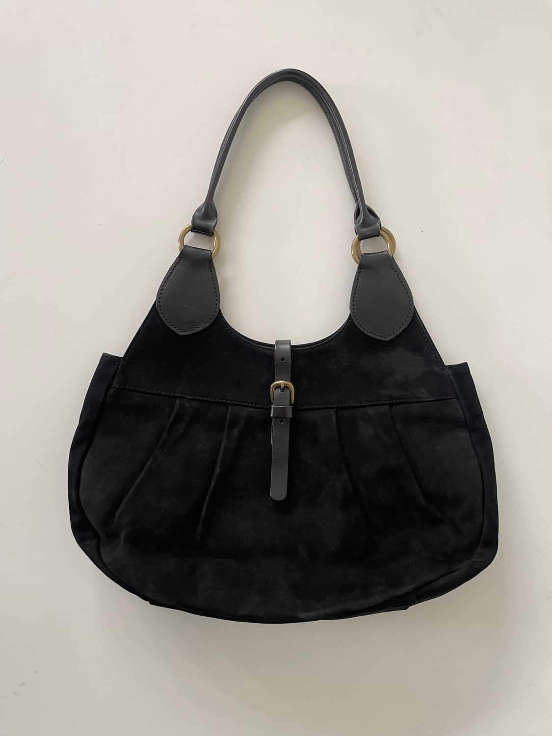 vintage black suede buckle hobo bag 상품이미지1