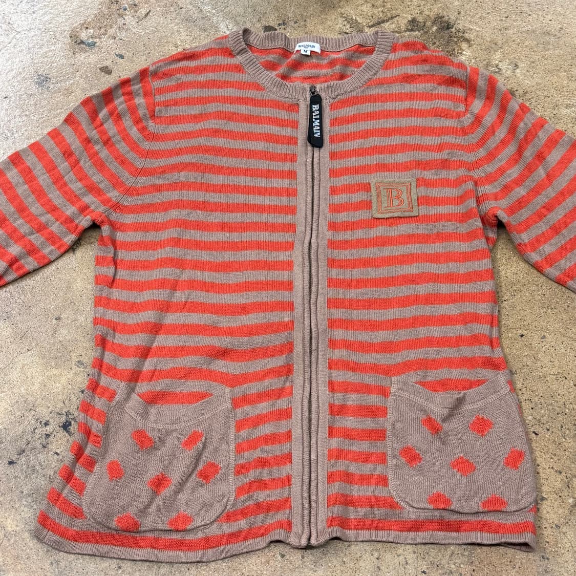 [정품/M] 발망 스트라이프 집업 가디건 b17 상품이미지3