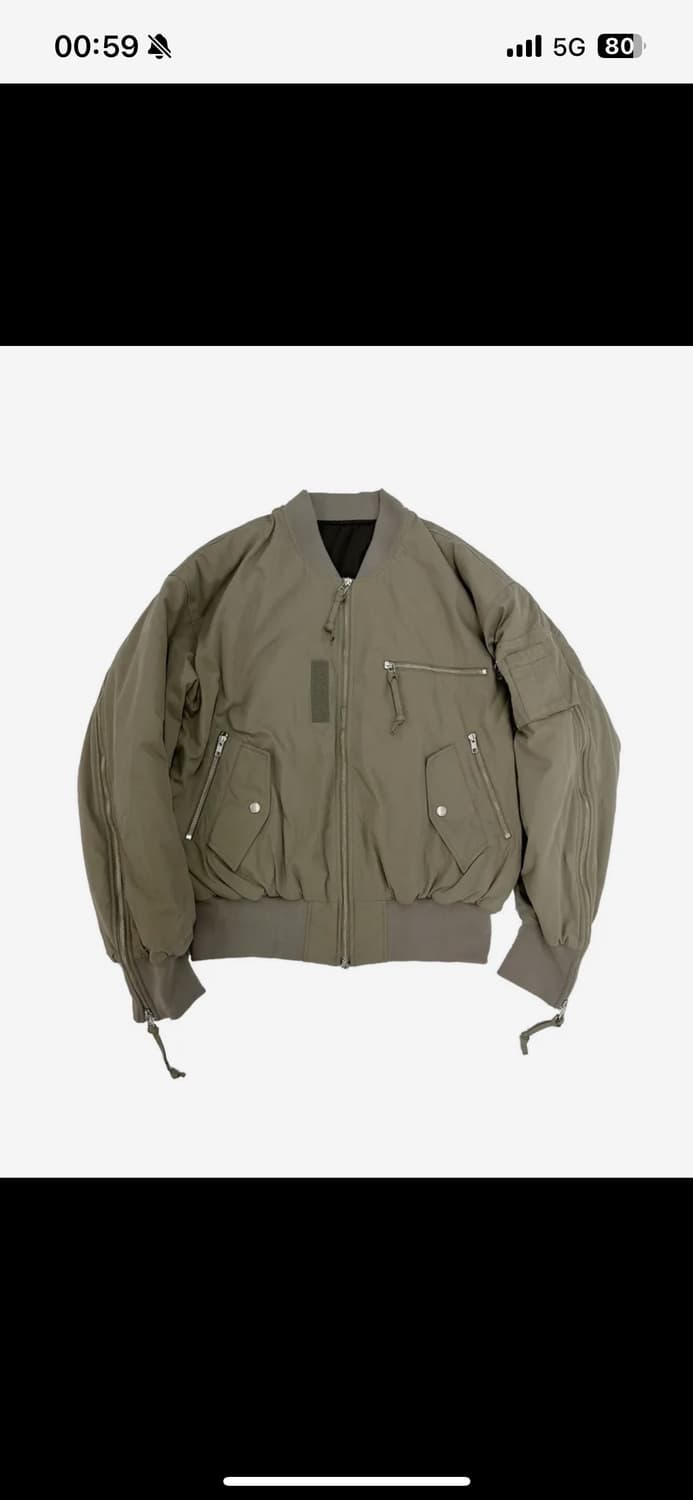 [L] 그레일즈 멀티지퍼 봄버 자켓 카키 상품이미지1