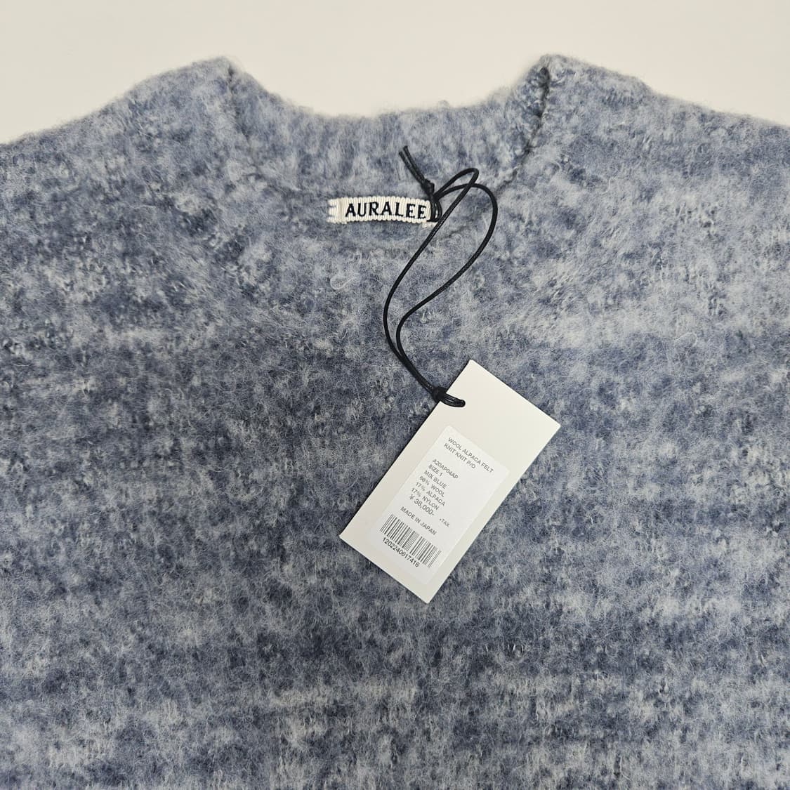 (무료배송) 오라리 울 알파카니트 믹스블루 / 1사이즈 (택채 새상품급) 상품이미지1