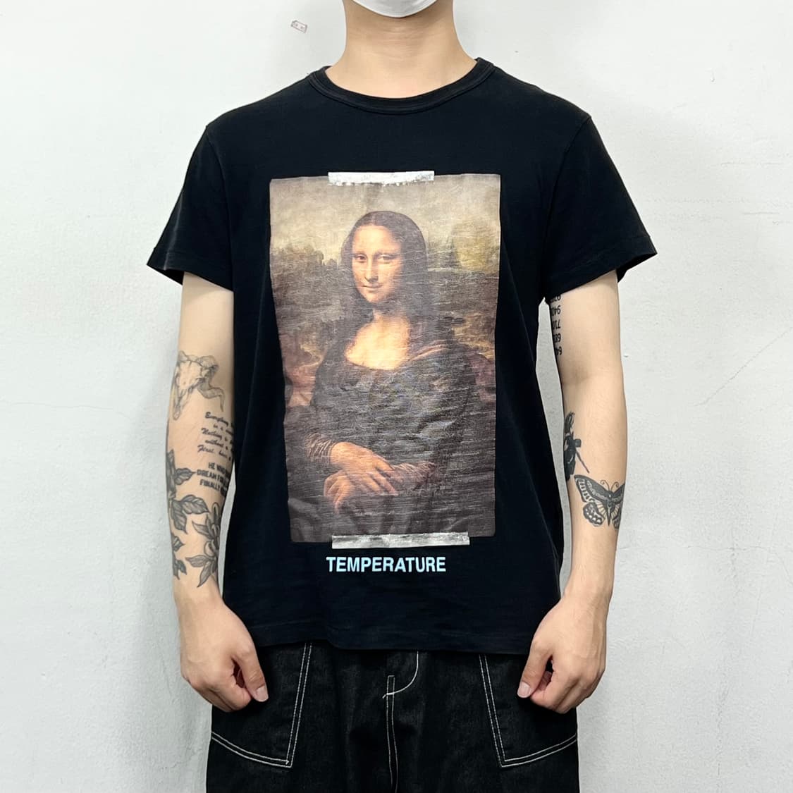 오프화이트 18ss 모나리자 애로우 반팔 블랙 상품이미지3