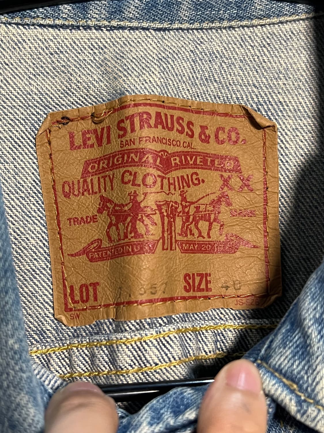 리바이스 90s 71557 jp 트러커 처분  상품이미지3