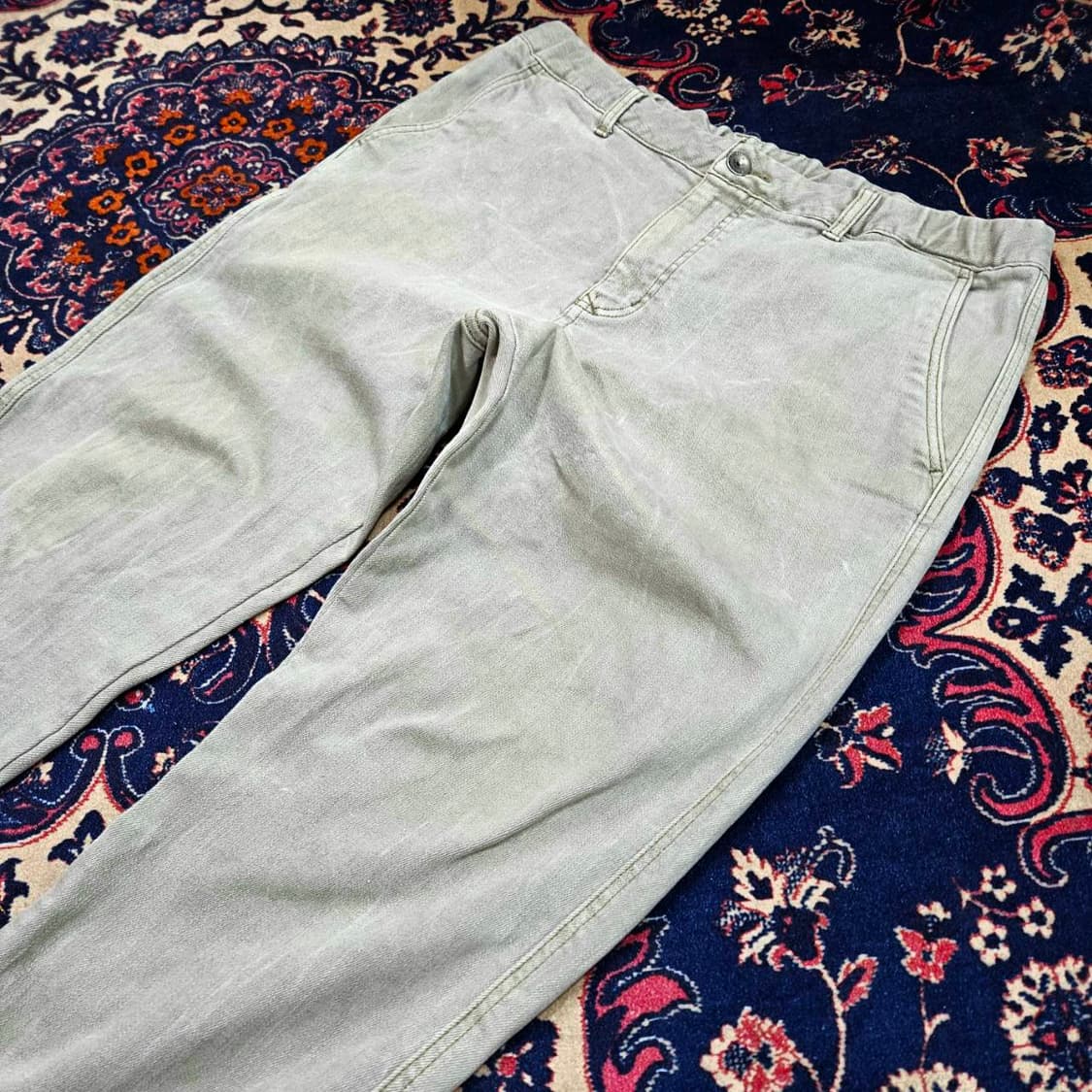 시리즈(Series) 22Fw 베기핏 그레이 워싱 데님 밴딩 팬츠 상품이미지2