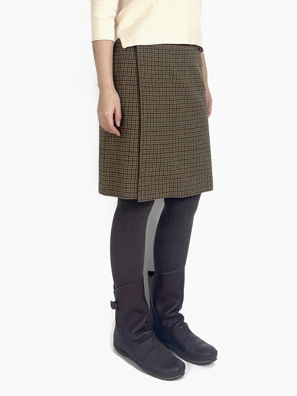 Ralph Lauren houndstooth wrap skirt 상품이미지5