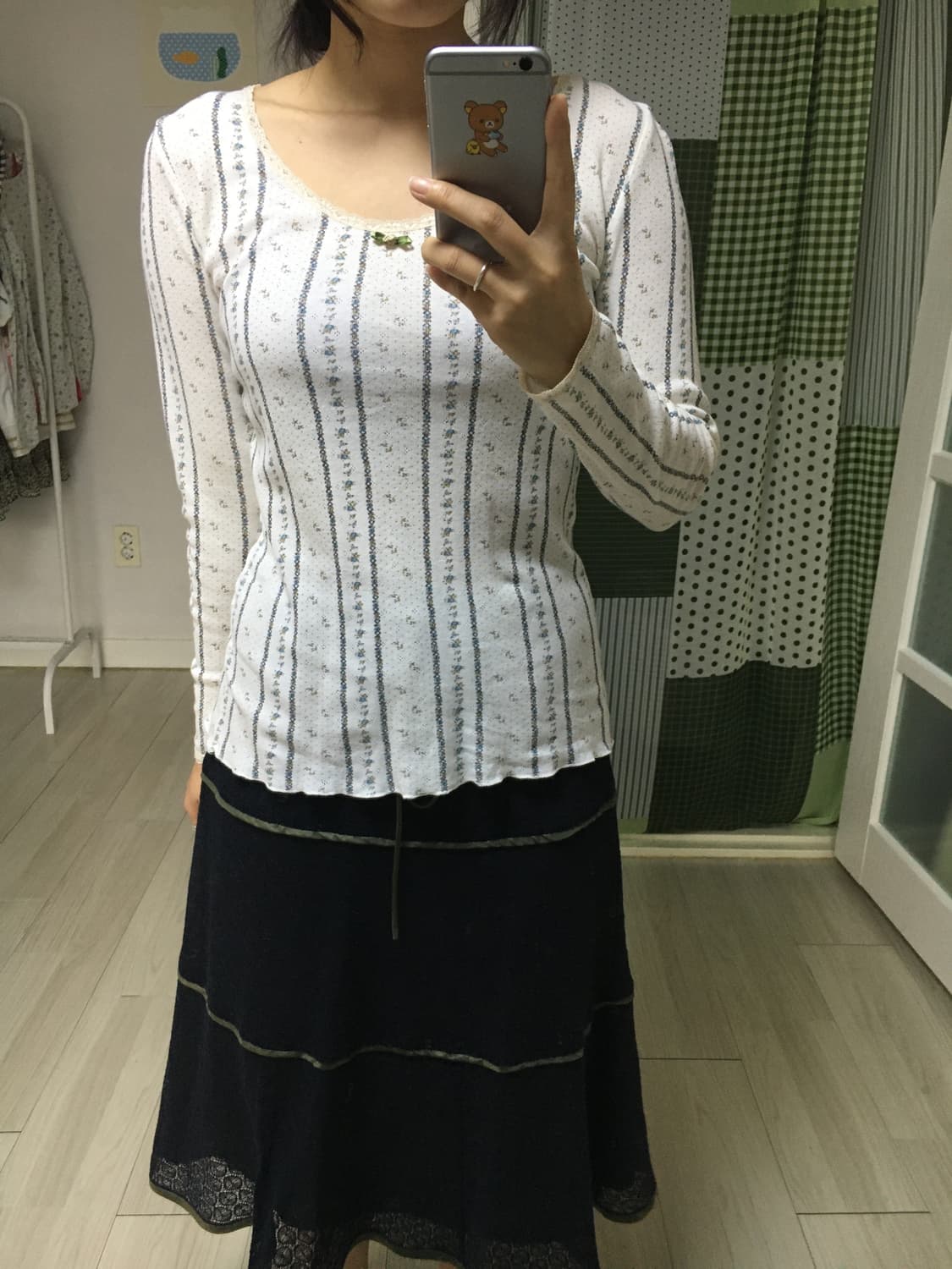 아이보리 플라워 도트 티셔츠 상품이미지9