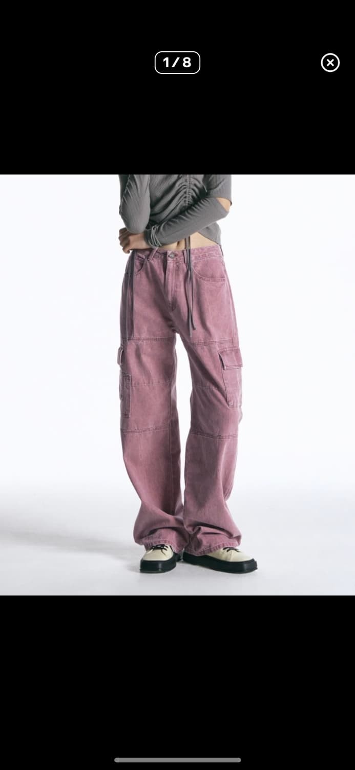 인사일런스 핑크 카고바지 상품이미지1