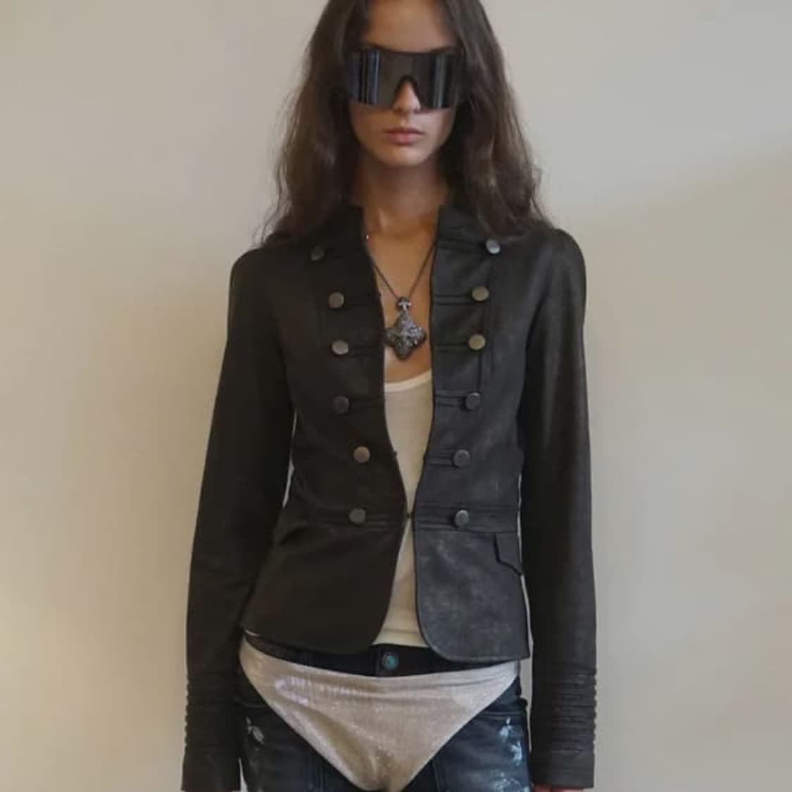 교환//스컬프터 나폴레옹 자켓 카키↔️베이지 상품이미지1